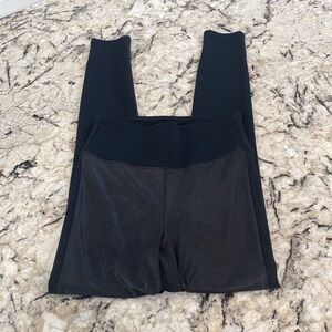Assets by Spanx Black Faux Leather Leggings‎ size small